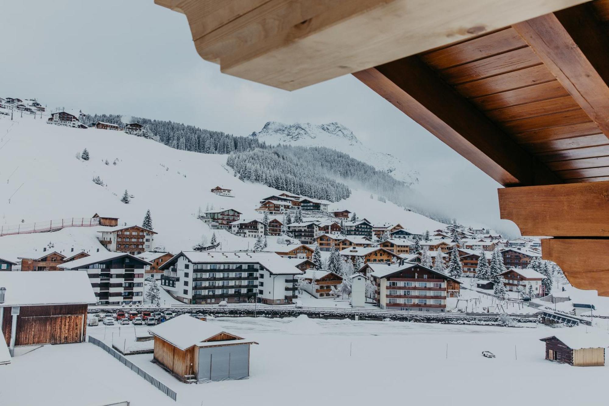 Fernsicht Alpen-Apartments Lech am Arlberg Camera foto